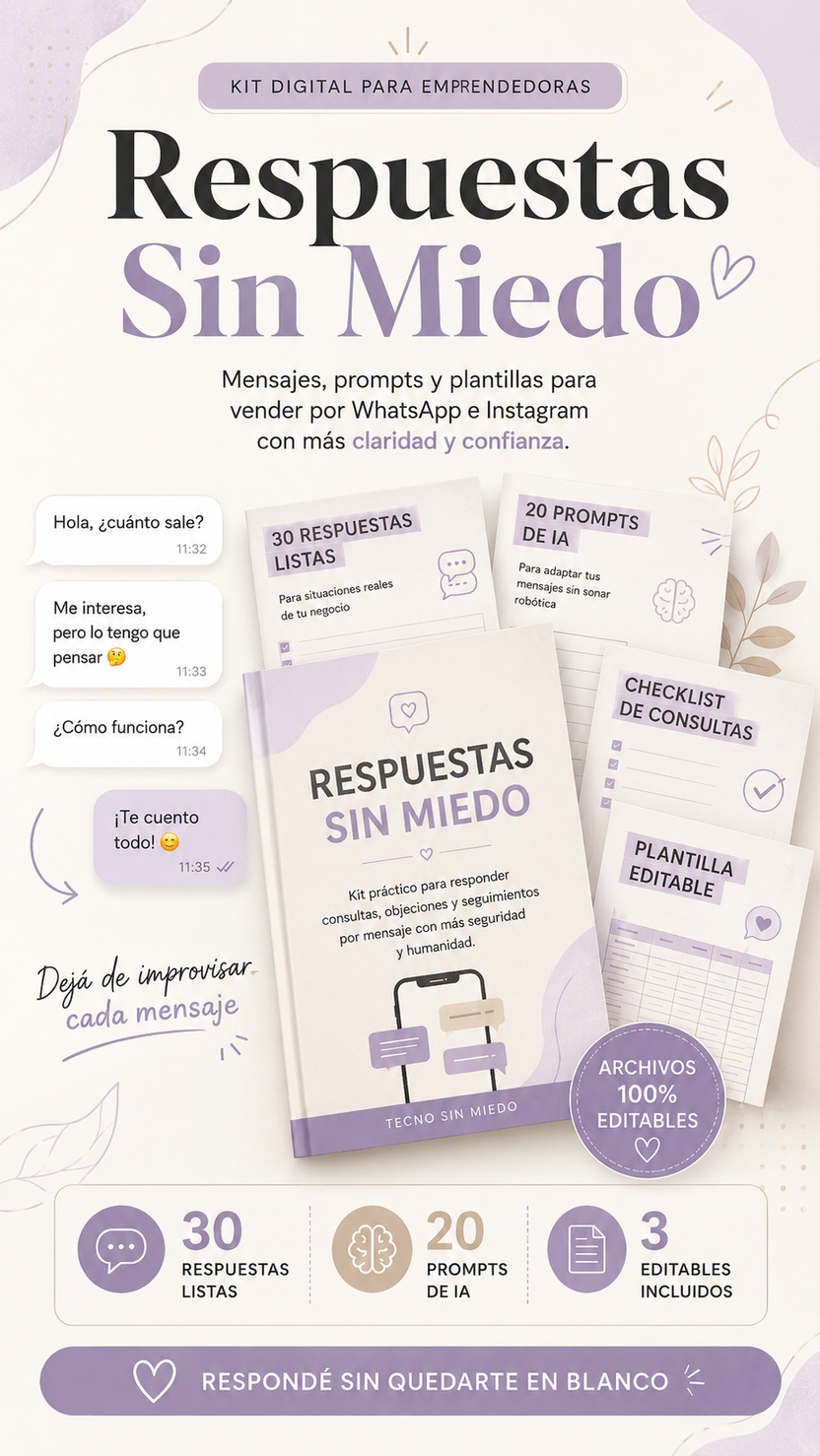 Mockup del kit Respuestas Sin Miedo