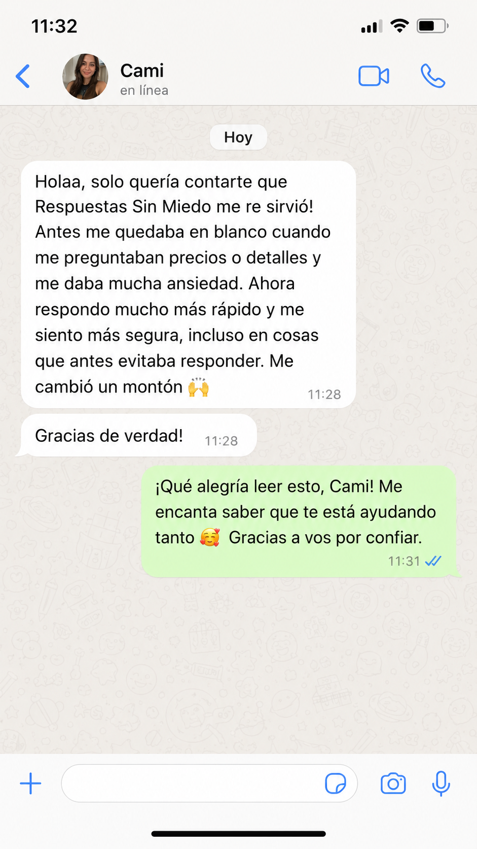 Testimonio sobre Respuestas Sin Miedo